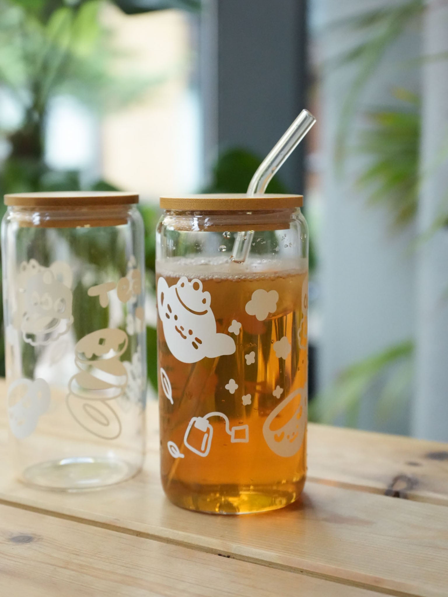 Tea Time Illustration Glass