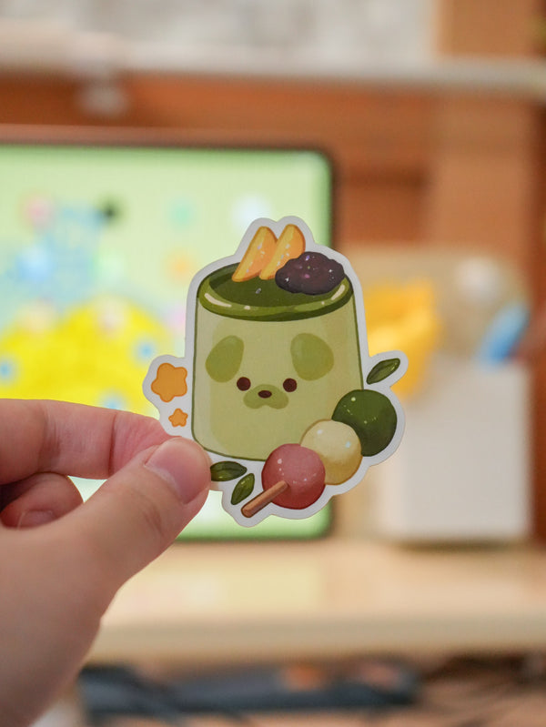 Matcha Pudding Sticker