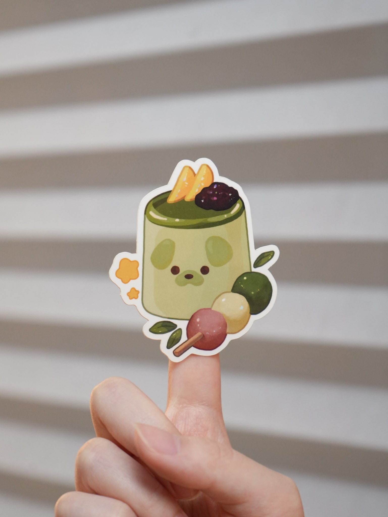 Matcha Pudding Sticker