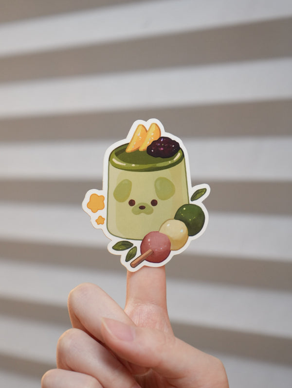 Matcha Pudding Sticker