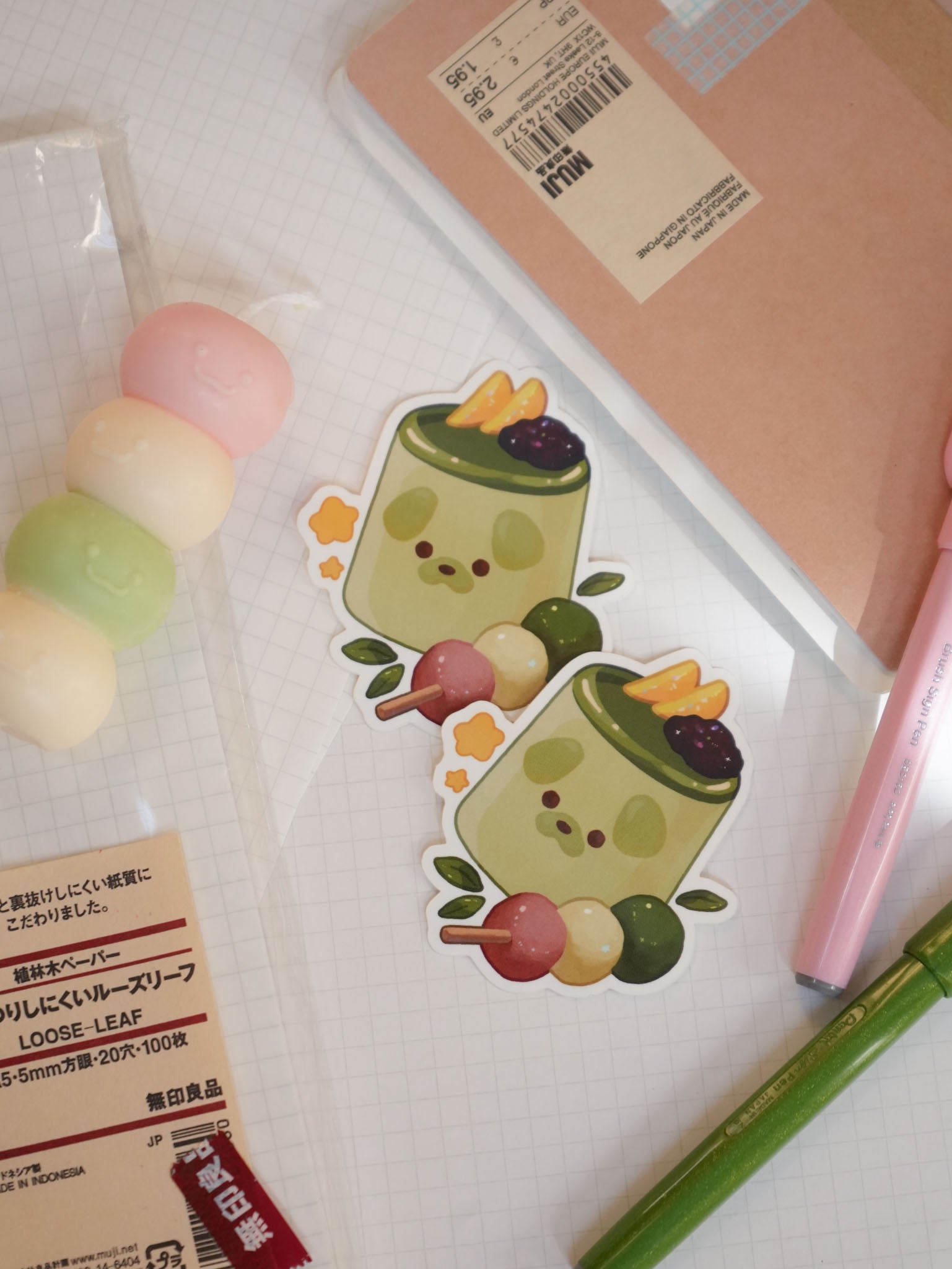 Matcha Pudding Sticker