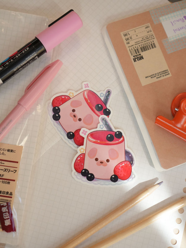 Strawberry Pudding Sticker