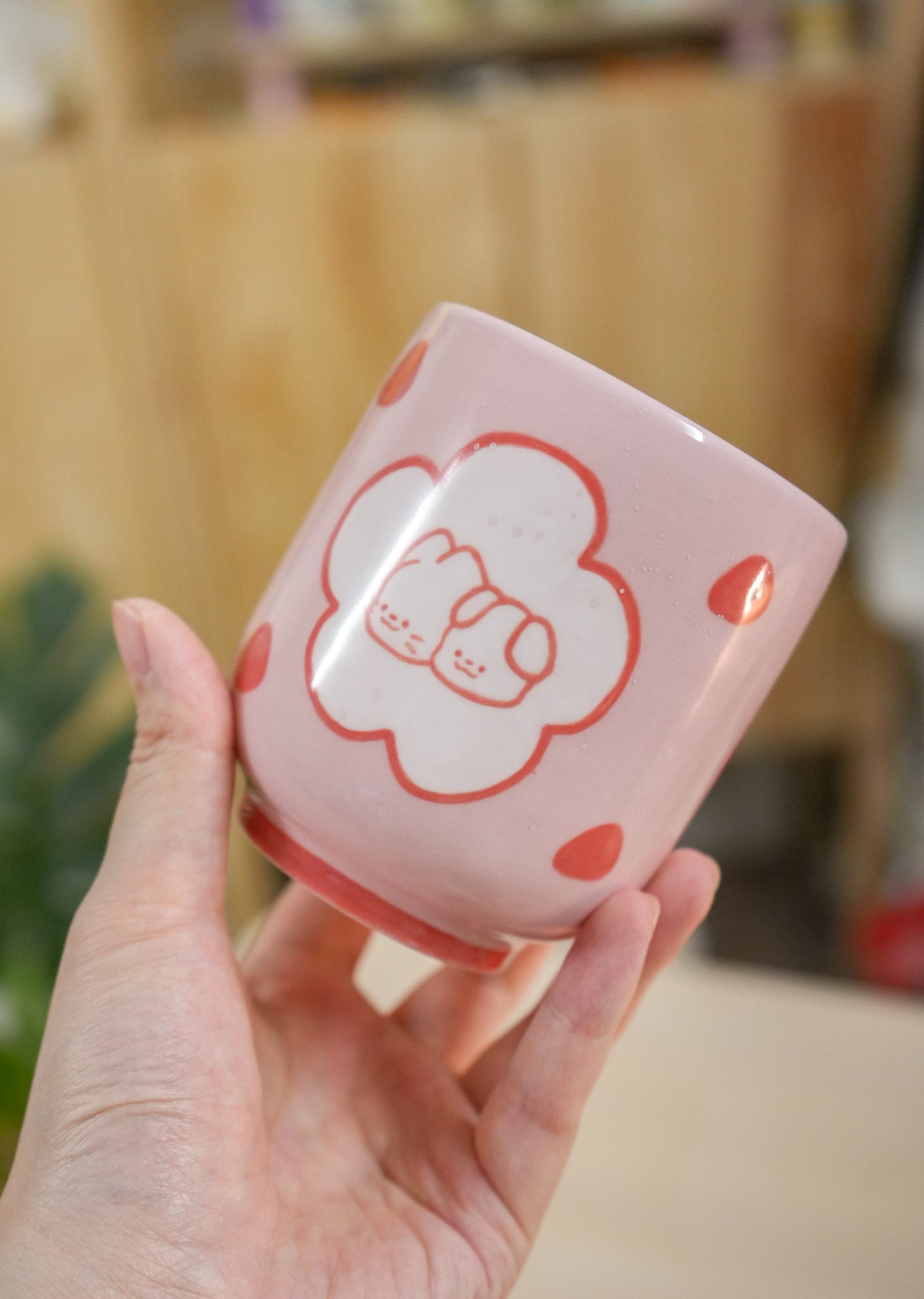 Strawberry Pink Tea Cup