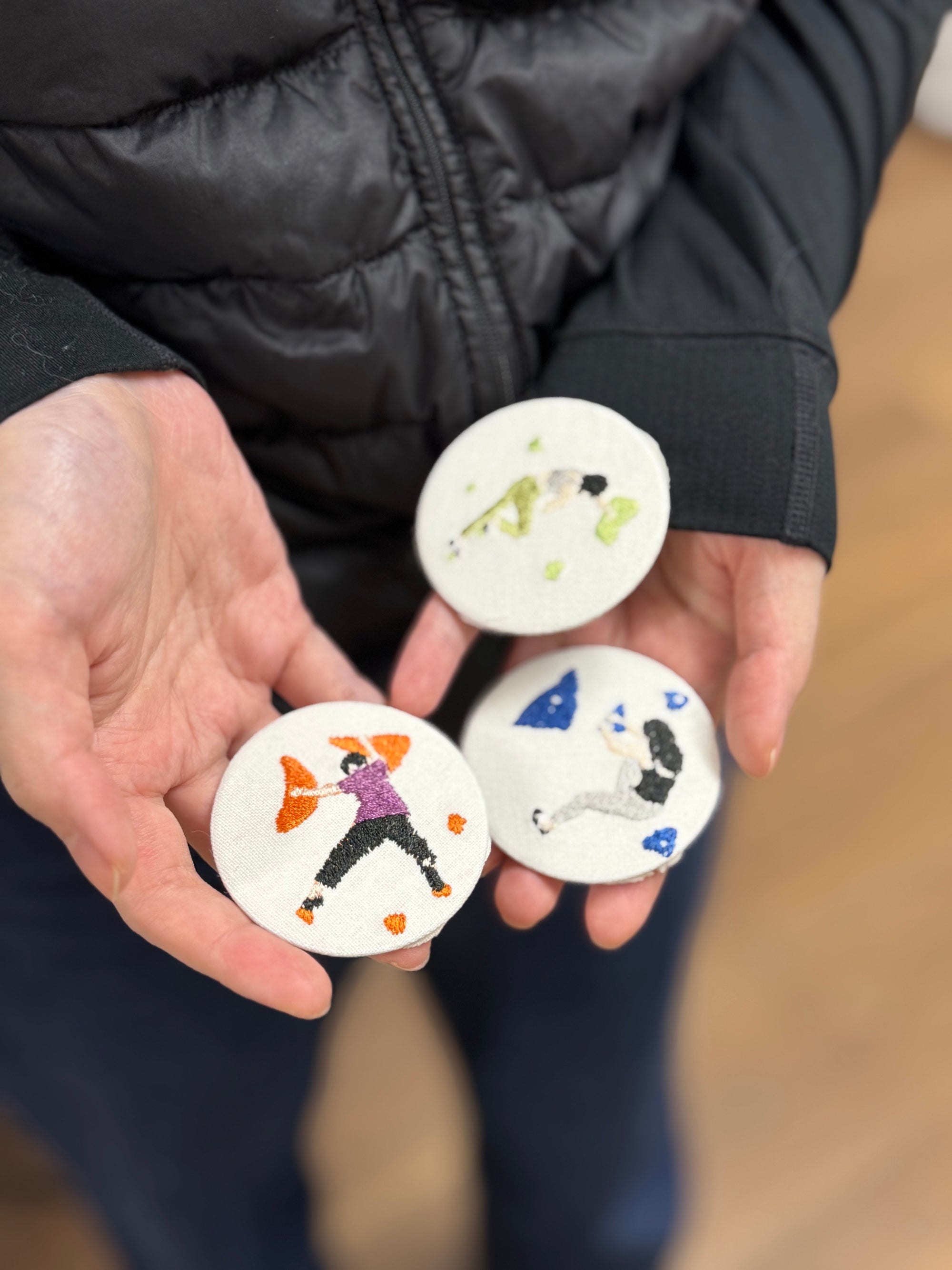 Custom Bouldering Embroidery Badge